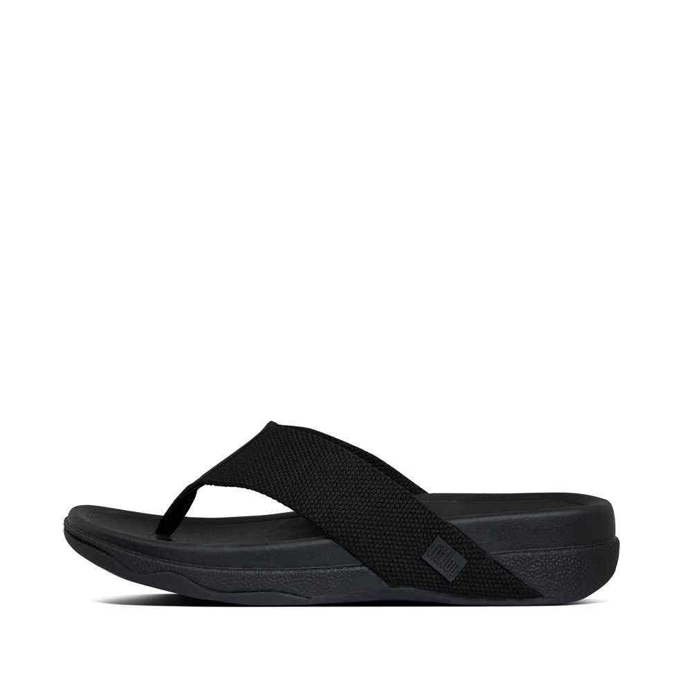 Fitflop Man Sandals Black - Surfer Toe-post - JX6852109